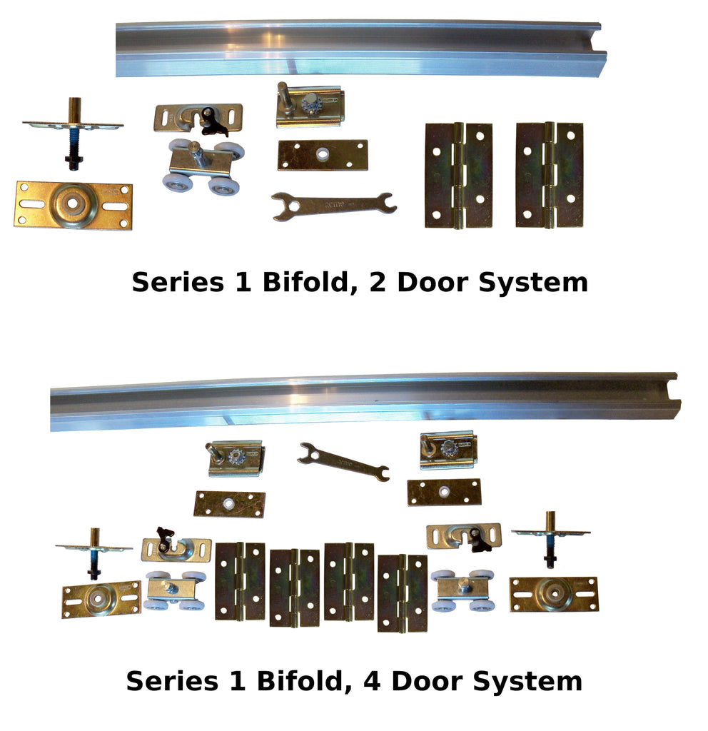Series 1 Bifold Track and Hardware Kit 2 Door System or 4 Door