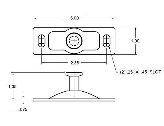 Part 1001- Folding Door Top Pivot ( Bifold ) for the 100 Series Track - Hartford Building Products