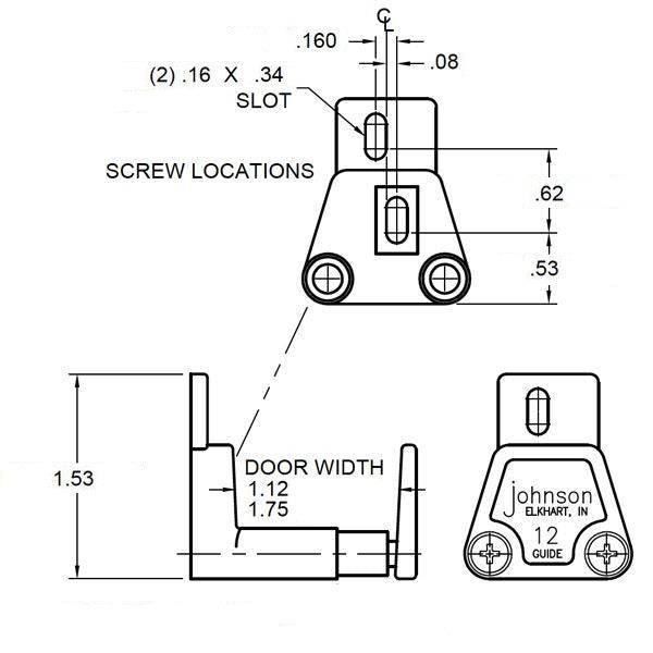 Part 12- Wall Mount Door Guide - for the 2610 Wall Mount - Hartford Building Products