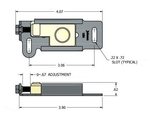 Part 2011- Bifold Heavy Duty Folding Door Bottom Pivot Bracket - for the 200 Series Track - Hartford Building Products