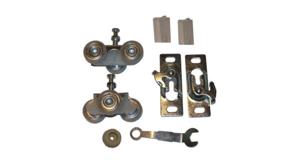 HBP 3- Wheel Ball Bearing Hangers-  For Pocket Door Track and Hardware Kit-  HARDWARE BAG ONLY - Hartford Building Products
