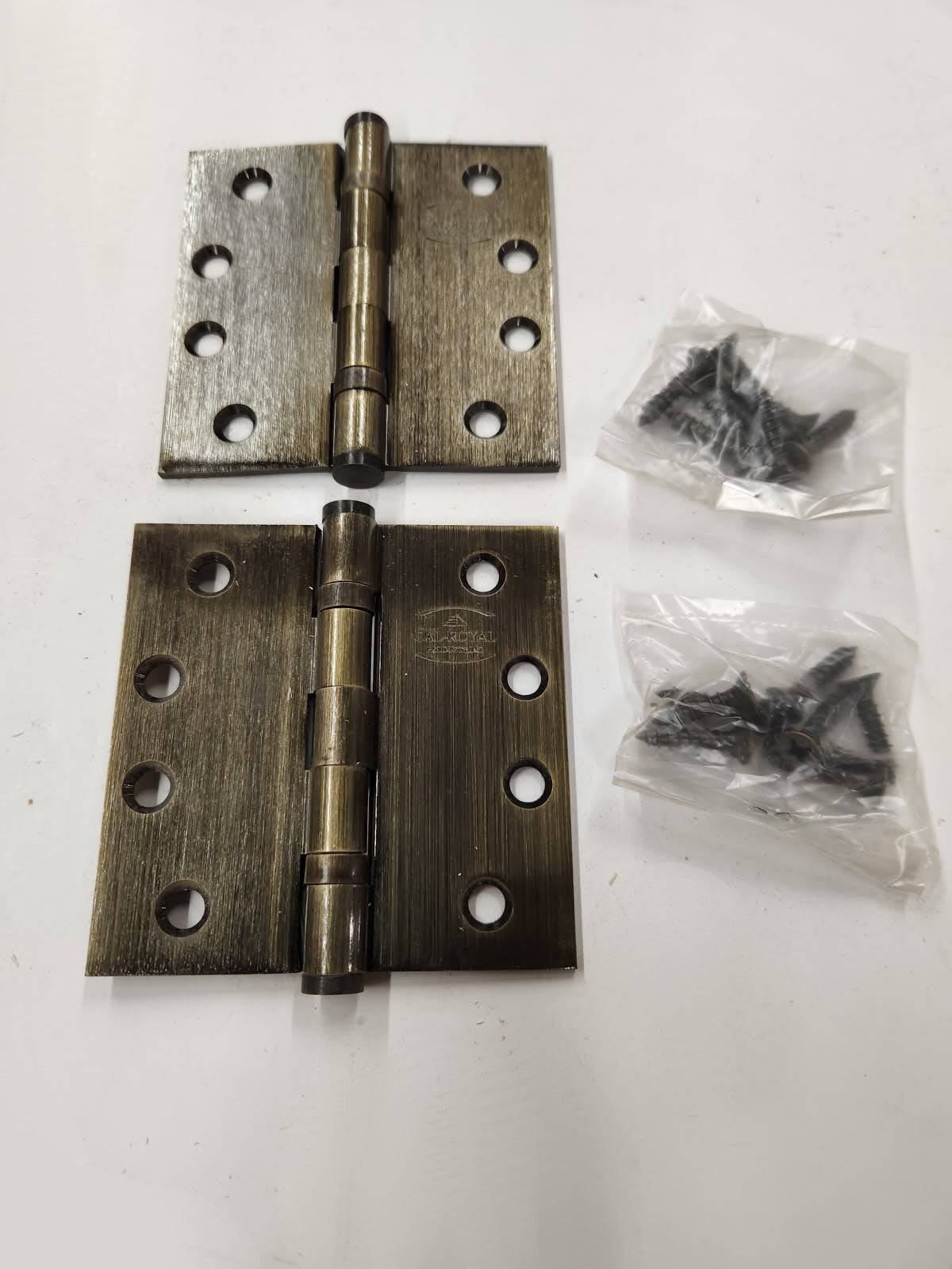 Heavy Duty Ball Bearing Hinges- 4" x 4" Square Corner in Antique Brass - Hartford Building Products