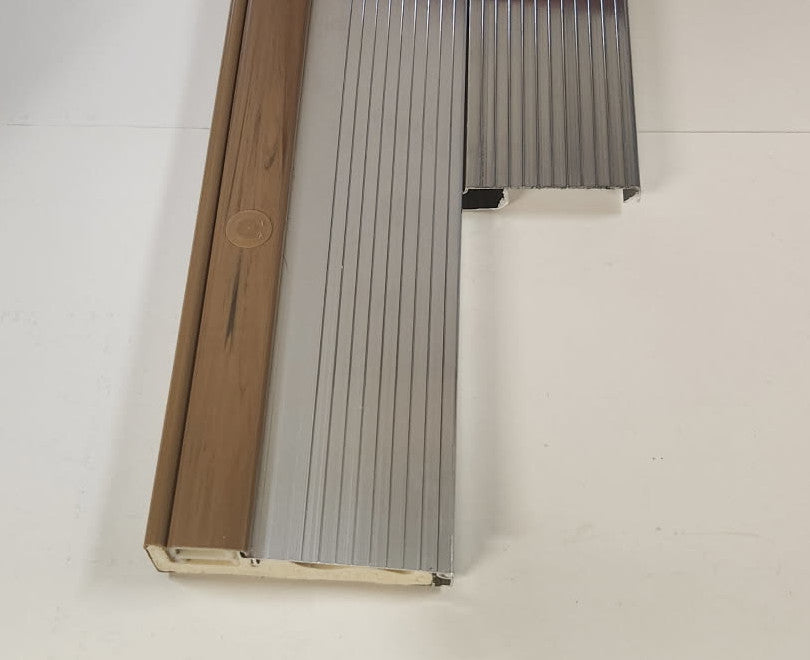 Inswing Threshold Extenders- MILL/ SILVER COLOR -For our 4 9/16" Thresholds - Hartford Building Products