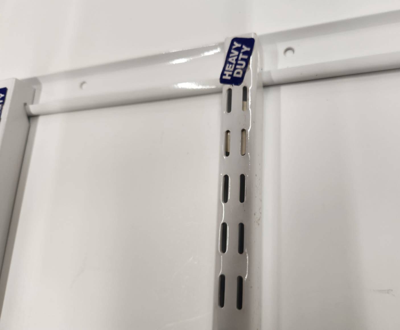 John Sterling- Heavy Duty- Double Track Wall Standard Uprights- Sold as a pair ( 2 )- WHITE - Hartford Building Products