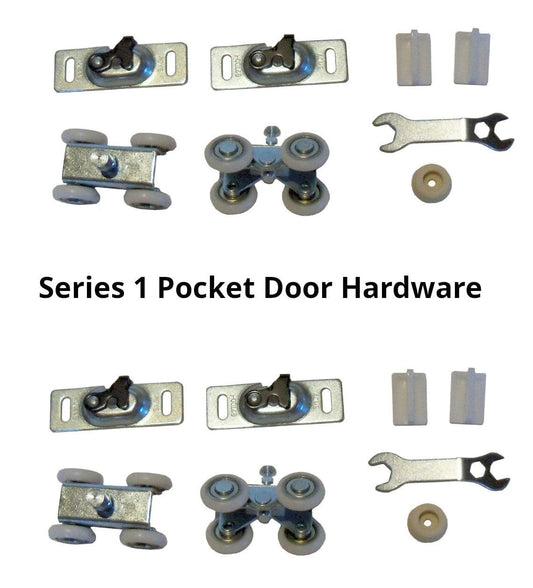 HBP- DOUBLE 2 x 6- Pocket Door Frame Kit with Extra Studs with 4-Wheel Ball Bearing Hangers-( 12- Galvanized Steel Studs ) - Hartford Building Products