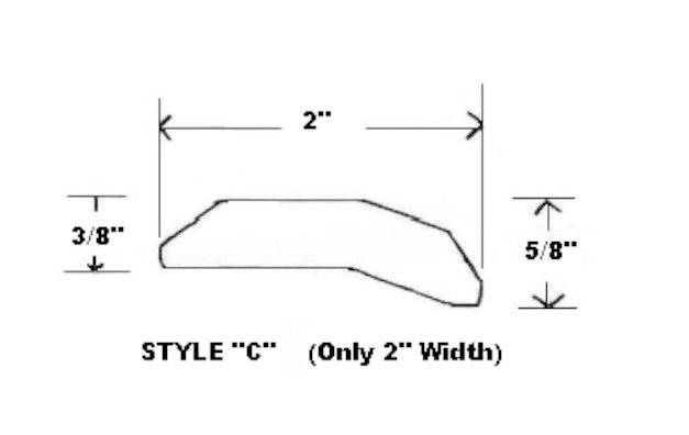 Style C - RED OAK -Solid Hardwood Interior Threshold -HBP - Hartford Building Products