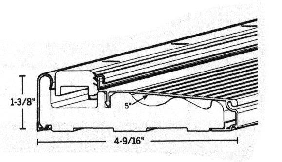 Inswing Threshold 4 9/16" with Composite Cap and Composite Base - Mill- Silver Color - Hartford Building Products