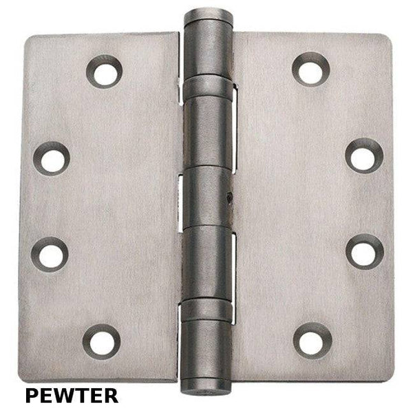 Extruded 2-Ball Bearing Solid Brass  Square 4" x  4" Hinges ( Various Finishes ) - Hartford Building Products