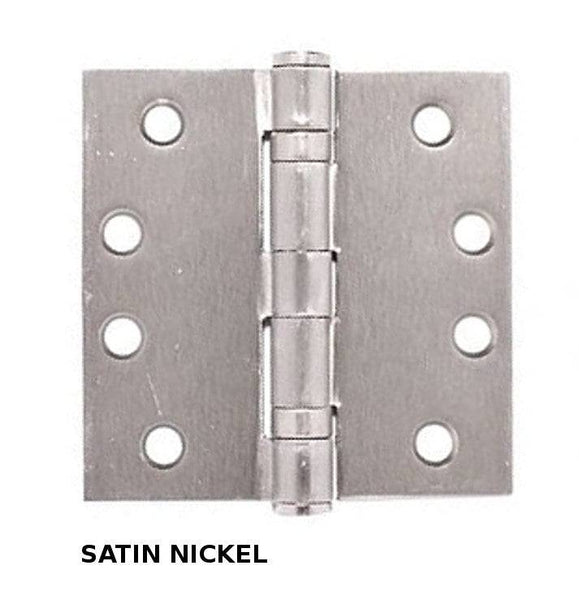 Heavy Duty Extruded Solid Brass 4" x 4"  Square Hinges /2-Ball Bearings with Non-Removable Pin - Hartford Building Products