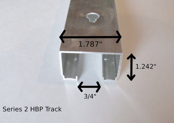 Series 2 HBP Track Only      ( This Track takes our 3- Wheel Ball Bearing Hangers ) - Hartford Building Products