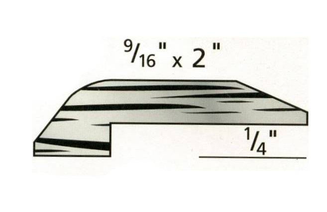 Style 2- RED OAK Solid Hardwood Interior Threshold -HBP - Hartford Building Products