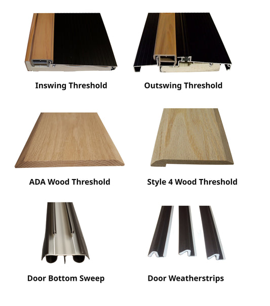 Spring is coming  -Update your doorway with a New Threshold, Door Bottom Sweep and Weatherstripping