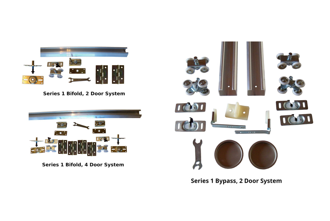 Find Your Closet Door Hardware Needs with Bifold or Bypass Hardware Kits