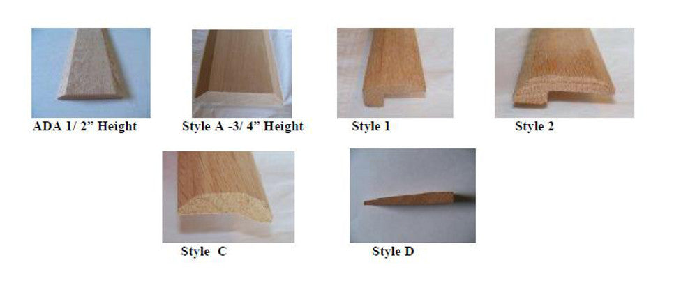 Variety of Solid Wood Interior Thresholds