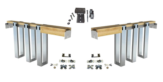 We offer Double Pocket Door Frame Kit Systems with Extra Steel Studs