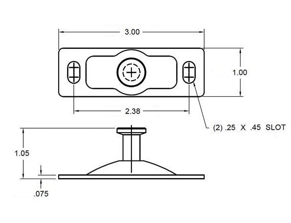 Part 1001-  Folding Door Top Pivot  ( Bifold ) for the 100 Series  Track - Hartford Building Products