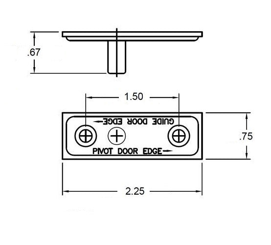 Part 1706-  Bifold  Folding Door Bottom Pivot - Hartford Building Products