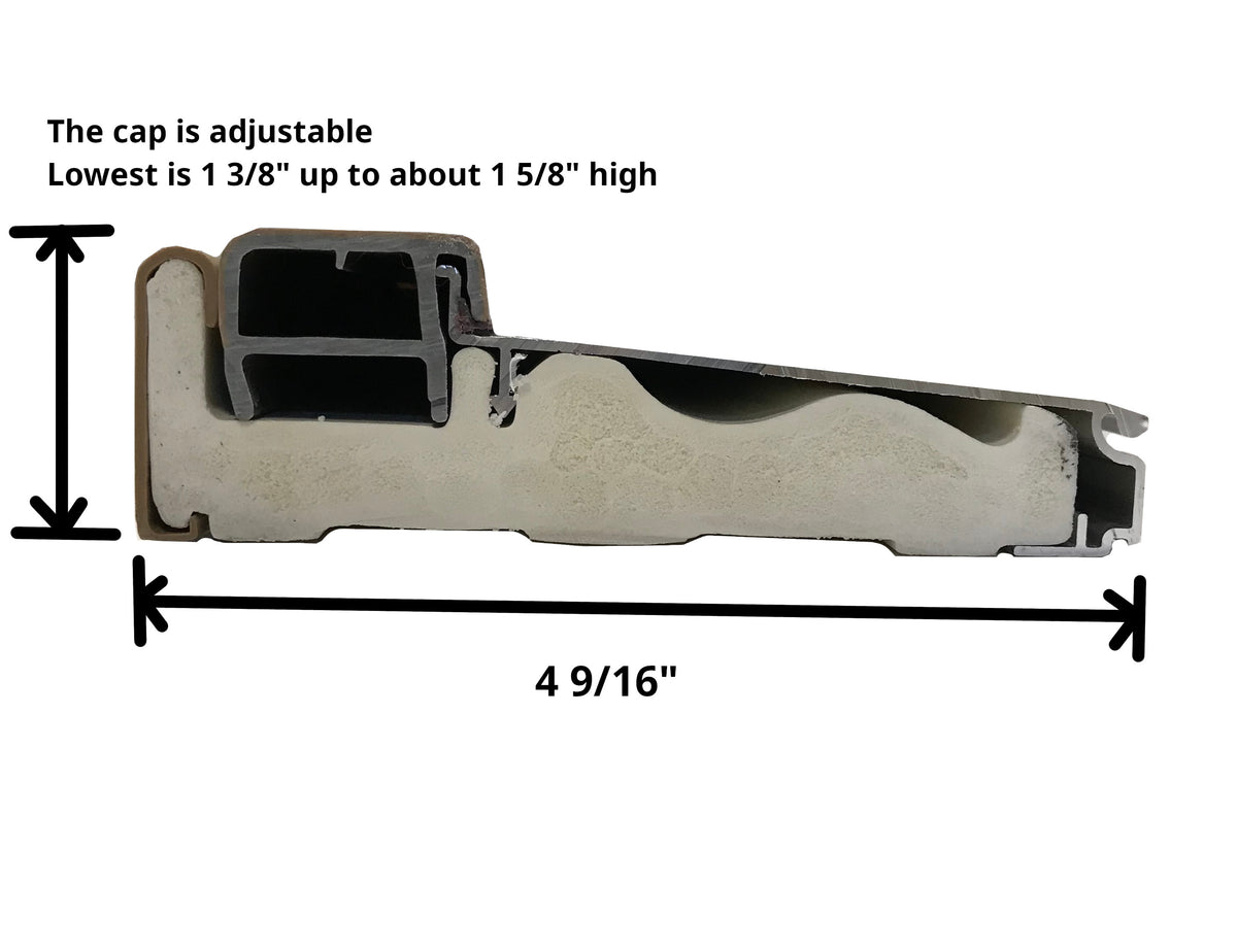 Inswing Threshold  4 9/16" with Composite Cap and Composite Base - Mill- Silver Color