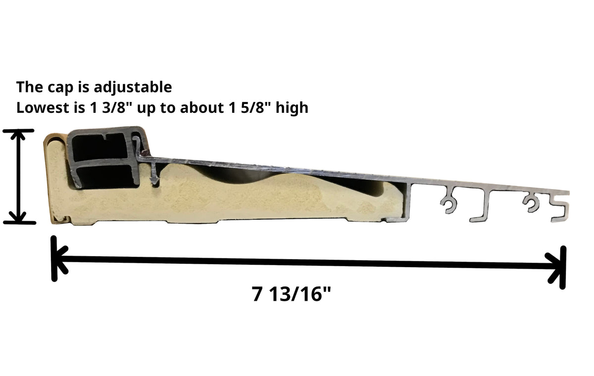 Exterior Inswing Threshold 7 13/16" x   60" with  Composite WALNUT Cap  and Composite Base -  Dark Bronze