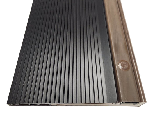 Exterior Inswing Threshold 7 13/16" x   60" with  Composite WALNUT Cap  and Composite Base -  Dark Bronze