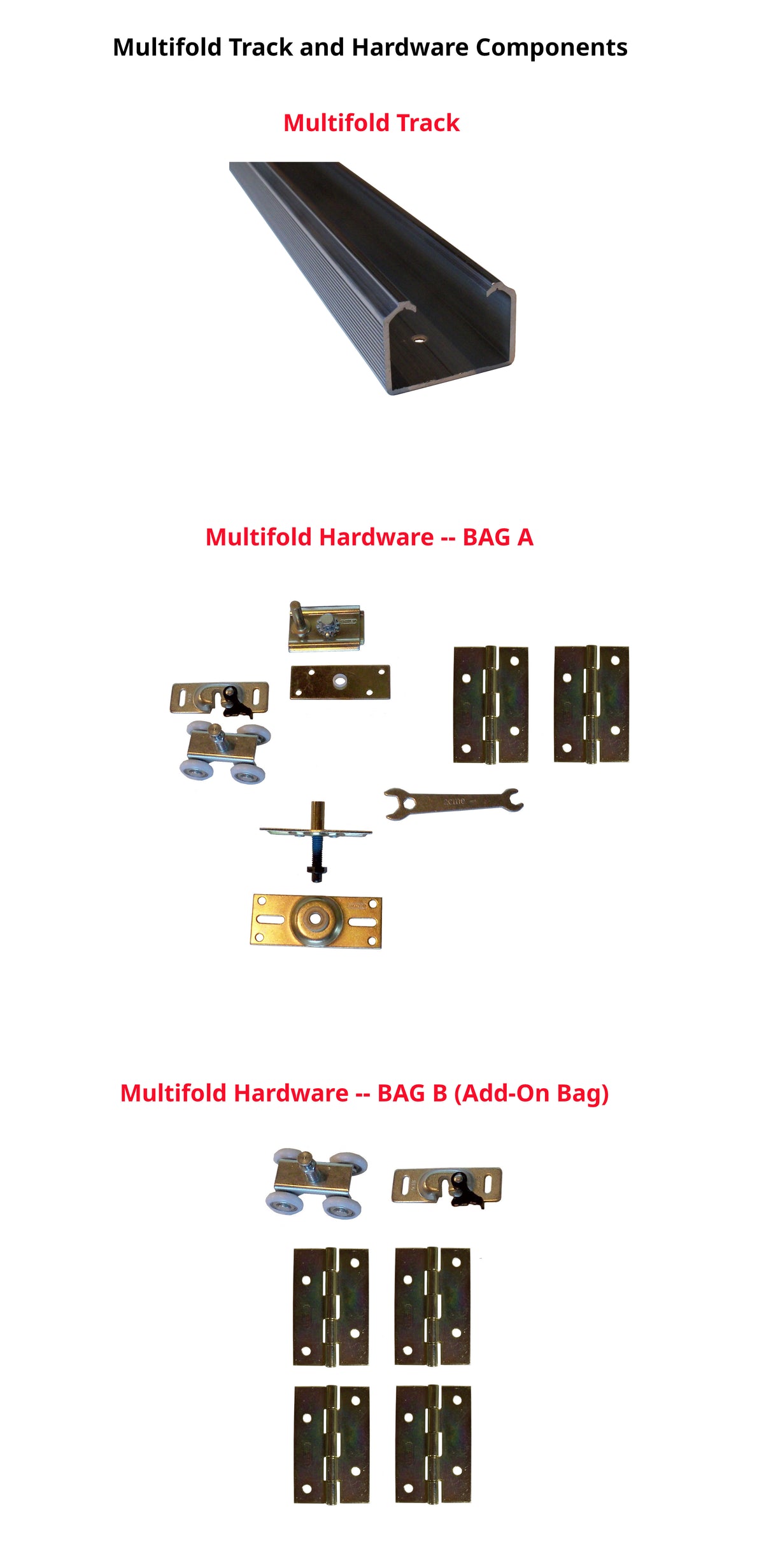 Multi-Fold Hardware Sets