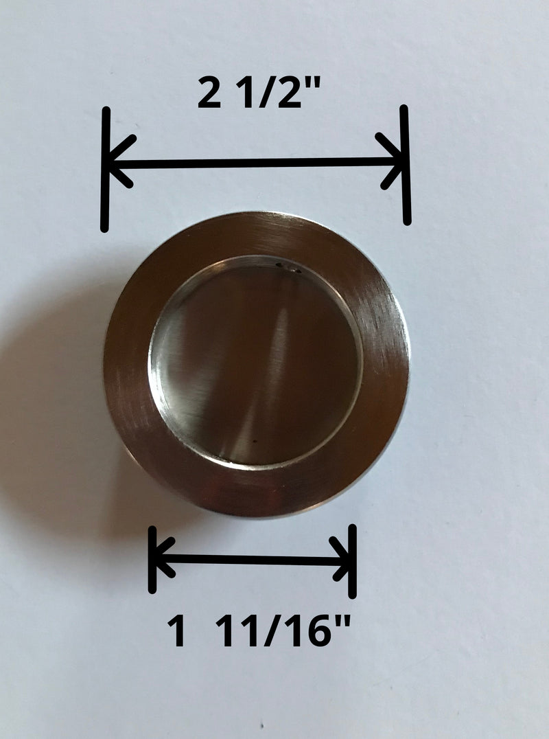 Round recessed flush pull