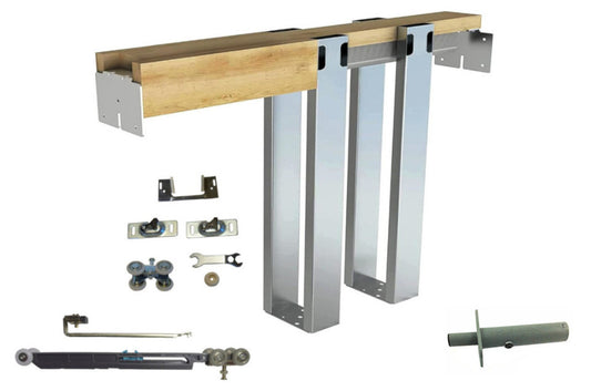 HBP- SINGLE-   2 x 6 - Pocket Door Frame Kit  with Soft Close and EZ Closer (  80" , 84"  and   96" Height Doors) - Hartford Building Products