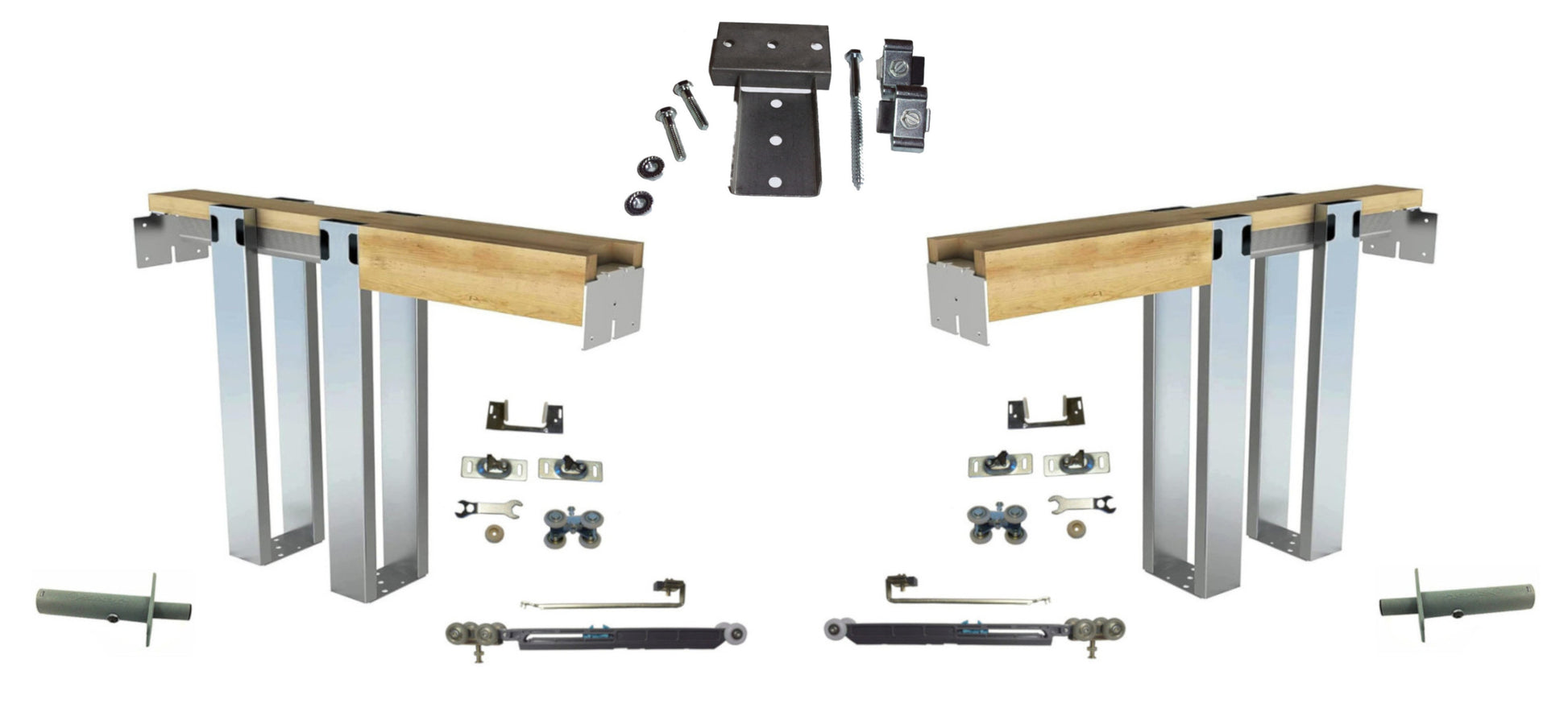 HBP- DOUBLE- 2 x 4 - Pocket Door Frame Kit with Soft Close and EZ Closer - Hartford Building Products