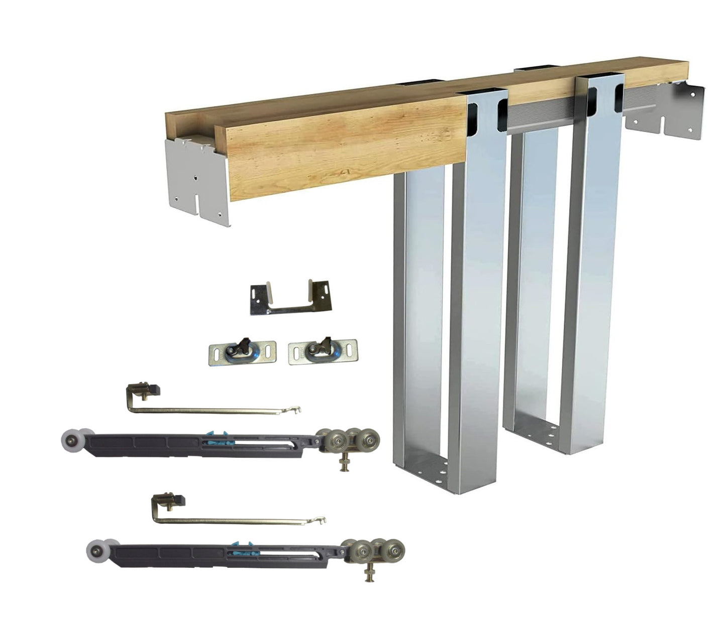 HBP- SINGLE-  2 x 4- Pocket Door Frame Kit  with Soft Close and Soft Open   ( 80",  84", and 96" Heights ) - Hartford Building Products