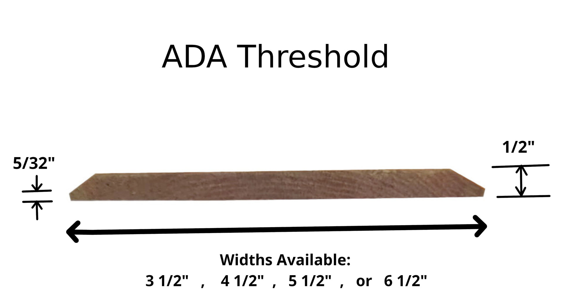WHITE OAK ADA Compliant Interior Threshold-Hartford Building Products HBP - Hartford Building Products