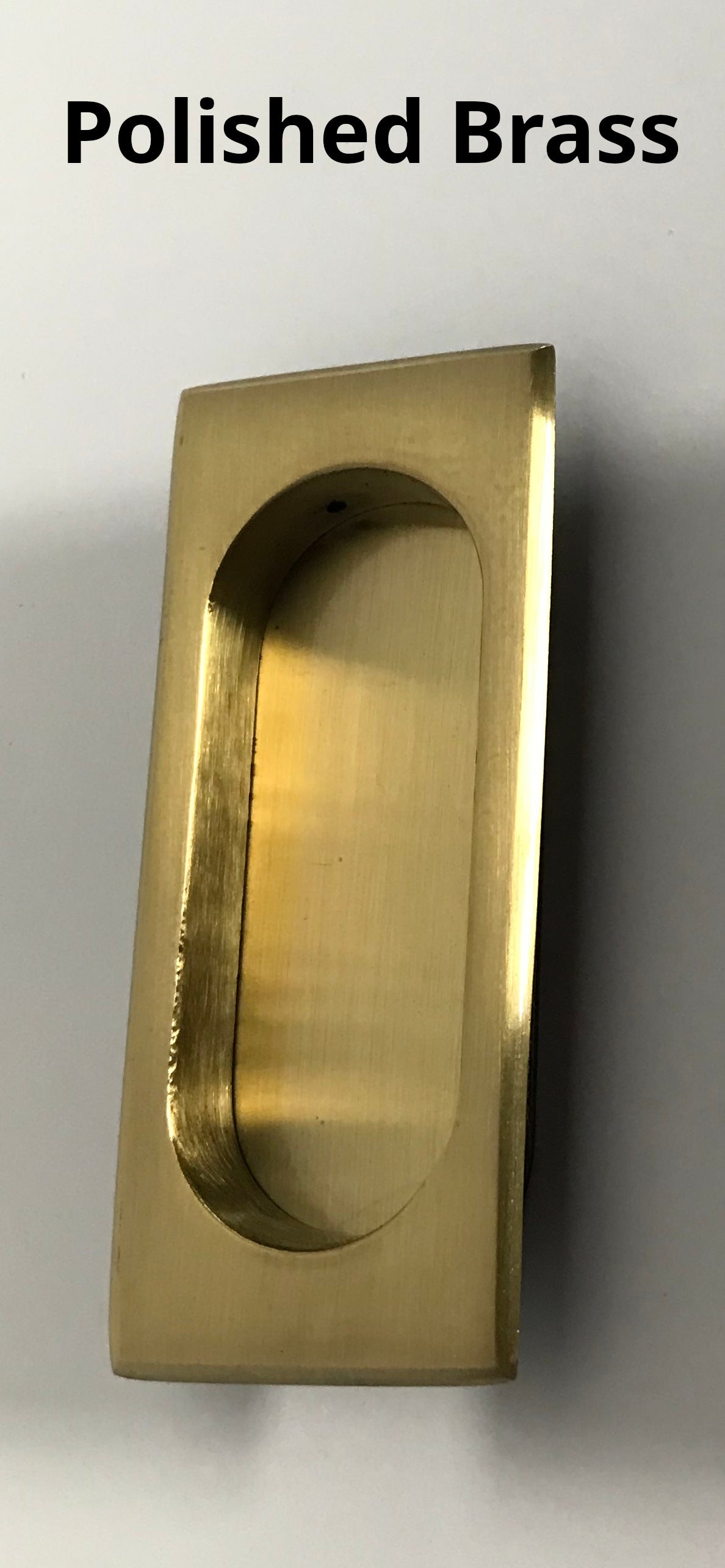 HBP - Rectangular Flush Pulls - 1 3/4"  x  4" -Solid Brass  ( 1- ONLY )
