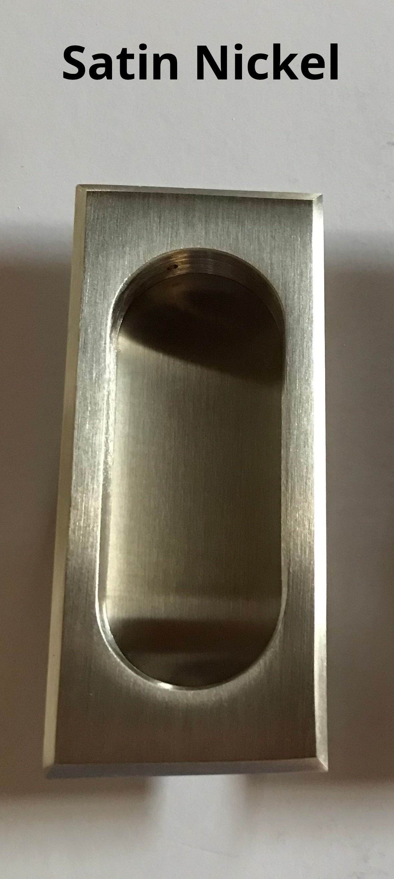 HBP - Rectangular Flush Pulls - 1 3/4"  x  4" -Solid Brass  ( 1- ONLY )