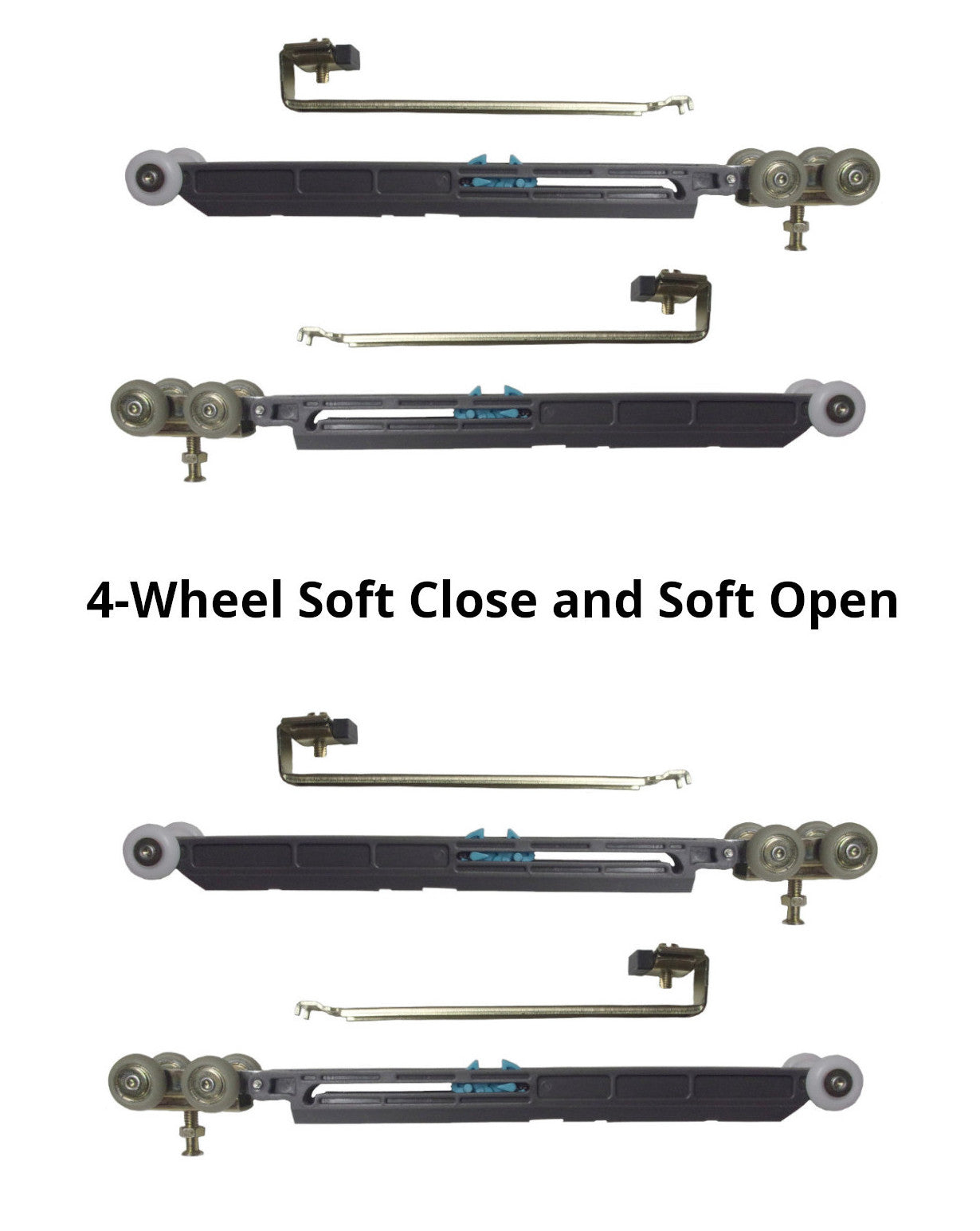 HBP-DOUBLE-  2 x 4 - Pocket Door Frame Kit with Extra Studs  with Soft Close and Soft Open   ( 12- Galvanized Steel Studs ) - Hartford Building Products