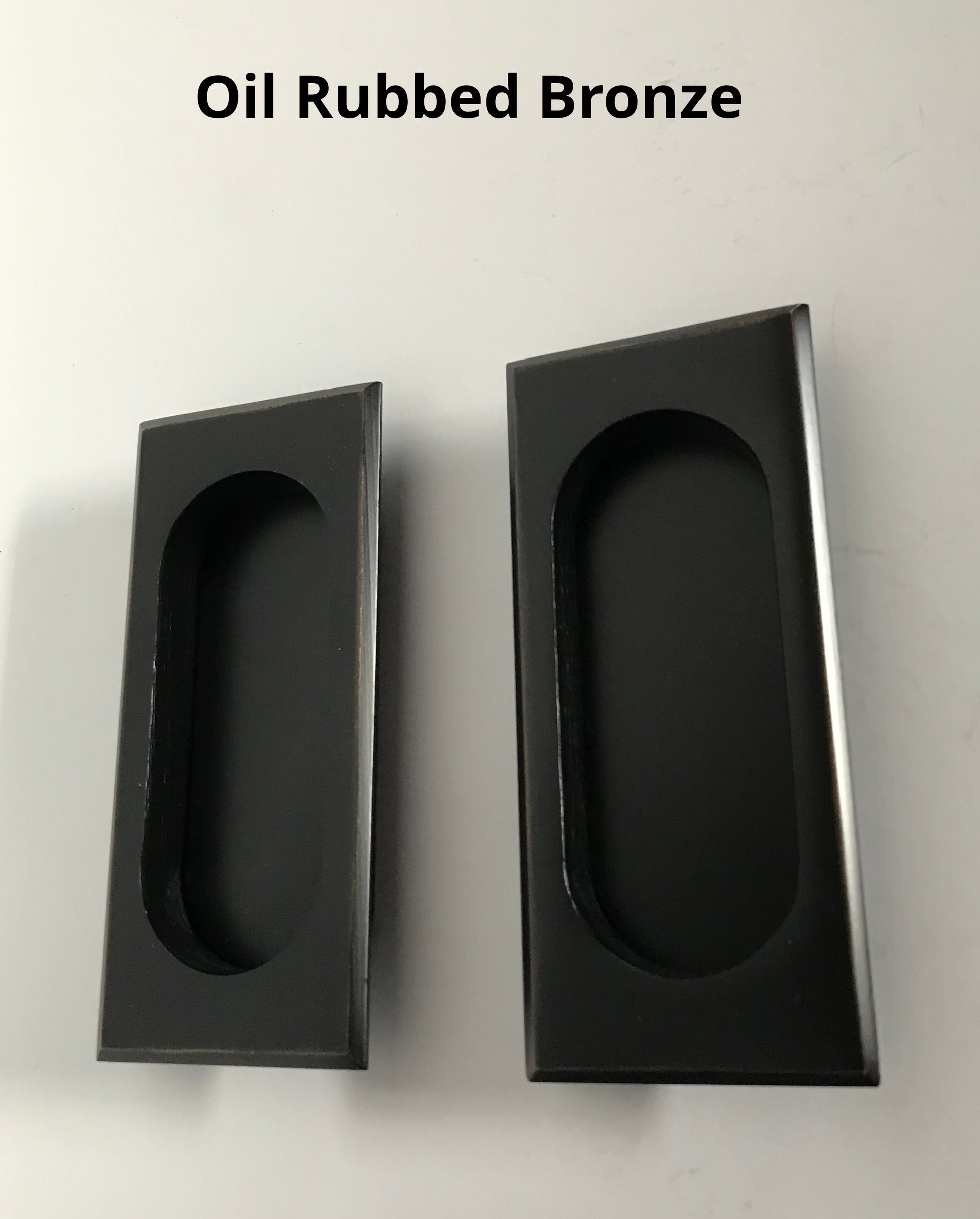 HBP - Rectangular Flush Pulls - 1 3/4"  x  4" -Solid Brass  ( Set of 2 ) - Hartford Building Products