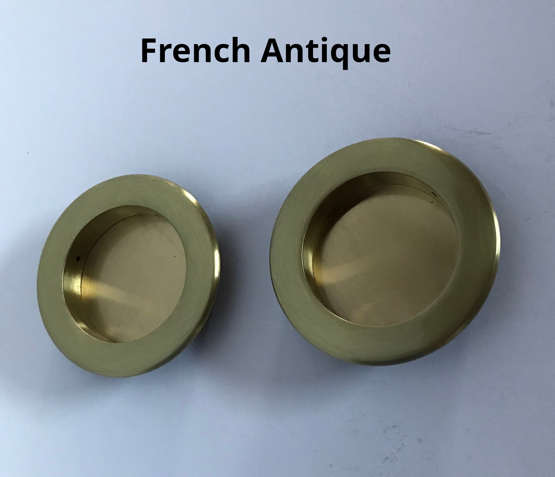 HBP- Heavy Duty- Solid Brass-   Round  Flush Cup Pull   ( Set of 2 ) - Hartford Building Products