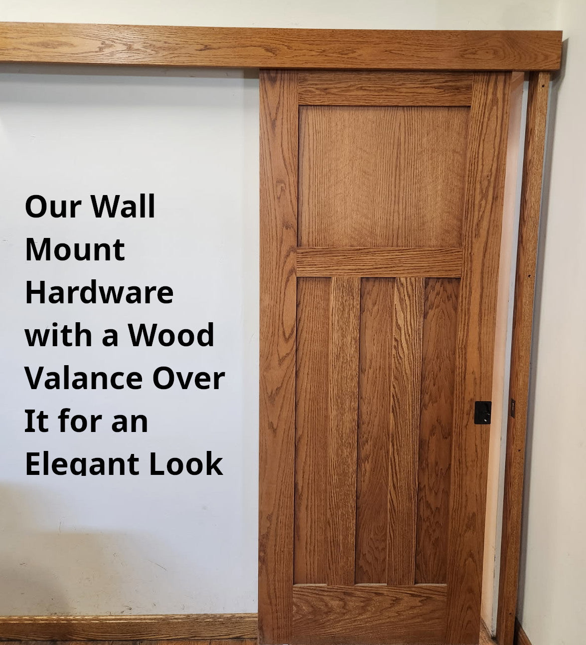 Wall-Mount Sliding Door Hardware Kit with 4- Wheel Ball Bearing Rollers - 72"-Track