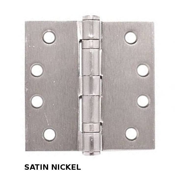 Extruded 2-Ball Bearing Solid Brass  Square 4" x  4" Hinges ( Various Finishes ) - Hartford Building Products
