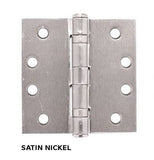 Extruded 2-Ball Bearing Solid Brass  Square 4" x  4" Hinges ( Various Finishes )