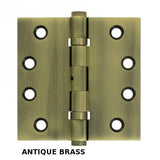 Extruded 2-Ball Bearing Solid Brass  Square 4" x  4" Hinges ( Various Finishes )