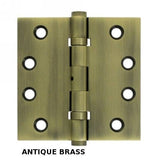 Extruded 2-Ball Bearing Solid Brass  Square 4" x  4" Hinges ( Various Finishes ) - Hartford Building Products