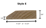 Style E  Solid Hardwood  Interior Threshold  3/4"  Height  ( Modified Style A )